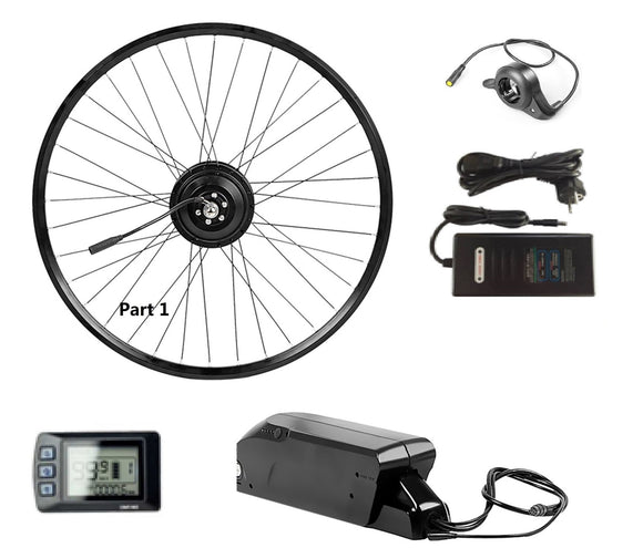 E-Bike DIY Kit - convert 700c/29” bike to EBike, 48V 500W, 12.8Ah LG Battery