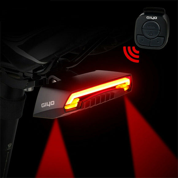 Bicycle Tail Light GIYO R1 - LED Direction Indicating with remote, Rechargeable