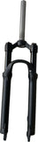 MTB Bike Fork - 26" 28.6mm, Spring Suspension, 10cm travel, Aluminum, Black