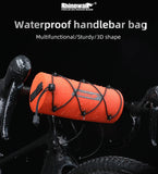 RHINOWALK Waterproof Handlebar Roll Bag - 2.4 Liter, Black