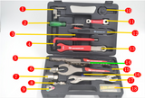 Bicycle repair tool kit 18 in 1 with Storage Case - for Shimano standard bikes