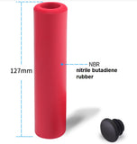 LeBycle Bike Handlebar Grips - NBR Material, Soft, Anti-slip, Red